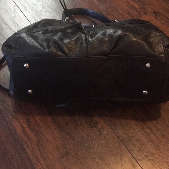 B. Makowsky | Black Leather Hand Bag - Picture 7 of 8